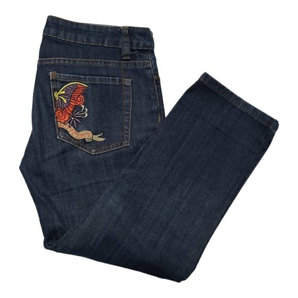 FARLOW Dark Wash Denim Jeans Faith Love Peace Size 3 - Picture 1 of 9